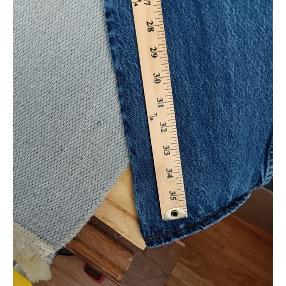 Wrangler 20X Style 22 Jeans Men's 35X37 Dark Washed Distressed Original Fit Tall - Picture 11 of 13